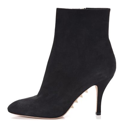 Valentino Garavani Suede Killer Stud Ankle Boots 39 Black 1 of 8