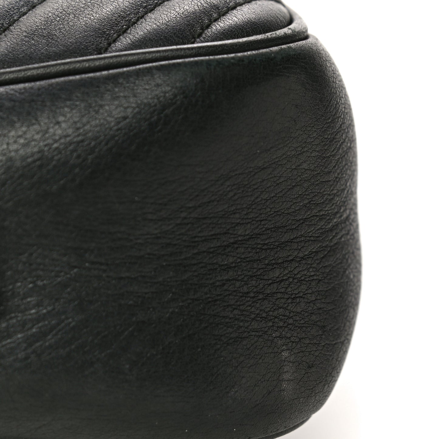 Calfskin Matelasse Small GG Marmont Chain Shoulder Bag Black