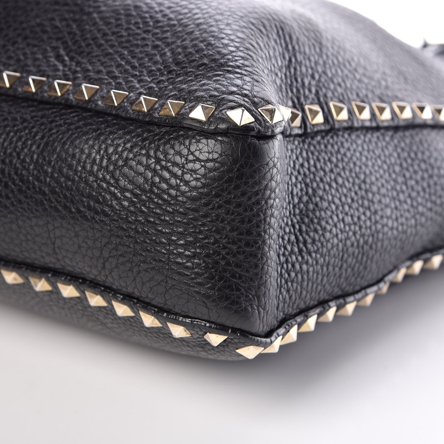 Valentino Garavani Pebbled Calfskin Large Rockstud Flip-Lock Messenger Bag Black 6 of 13