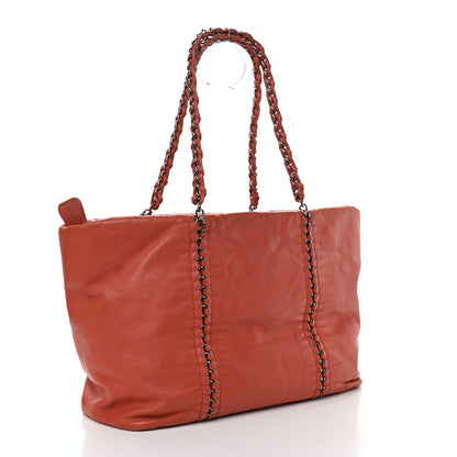 Chanel Smooth Calfskin Luxe Ligne Tote Orange 4 of 10
