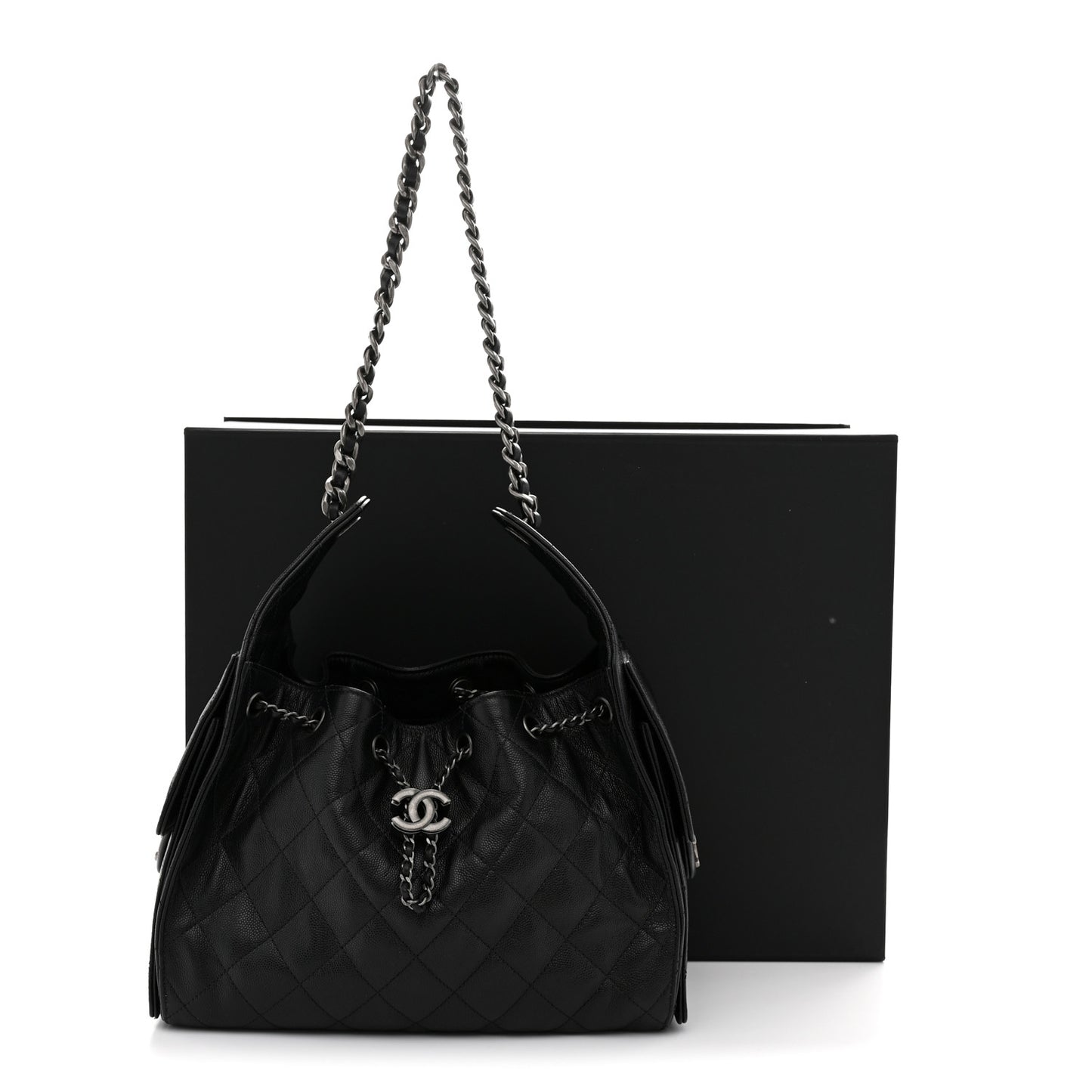 Caviar Quilted Small Chanel 25 Handbag Black