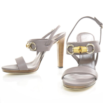 Gucci Leather Miss Bamboo Sandals 39 1 of 8