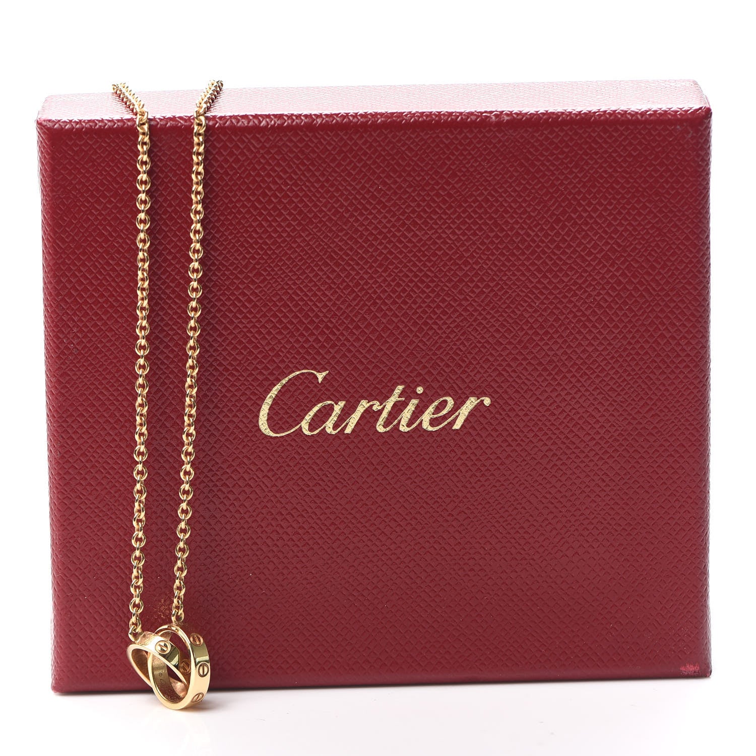 Cartier 18K Yellow Gold Interlocking LOVE Necklace 4 of 4