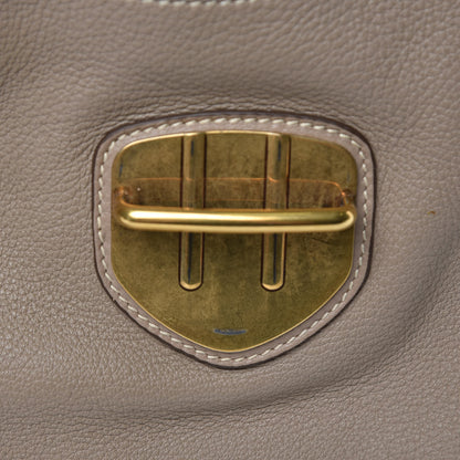 Prada Vitello Daino Pushlock Tote Visone 10 of 13