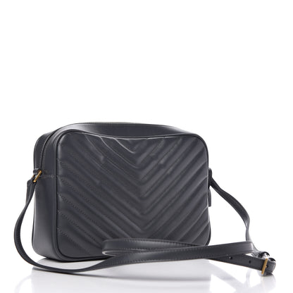 Saint Laurent Calfskin Matelasse Monogram Lou Camera Bag Dark Smog 3 of 10