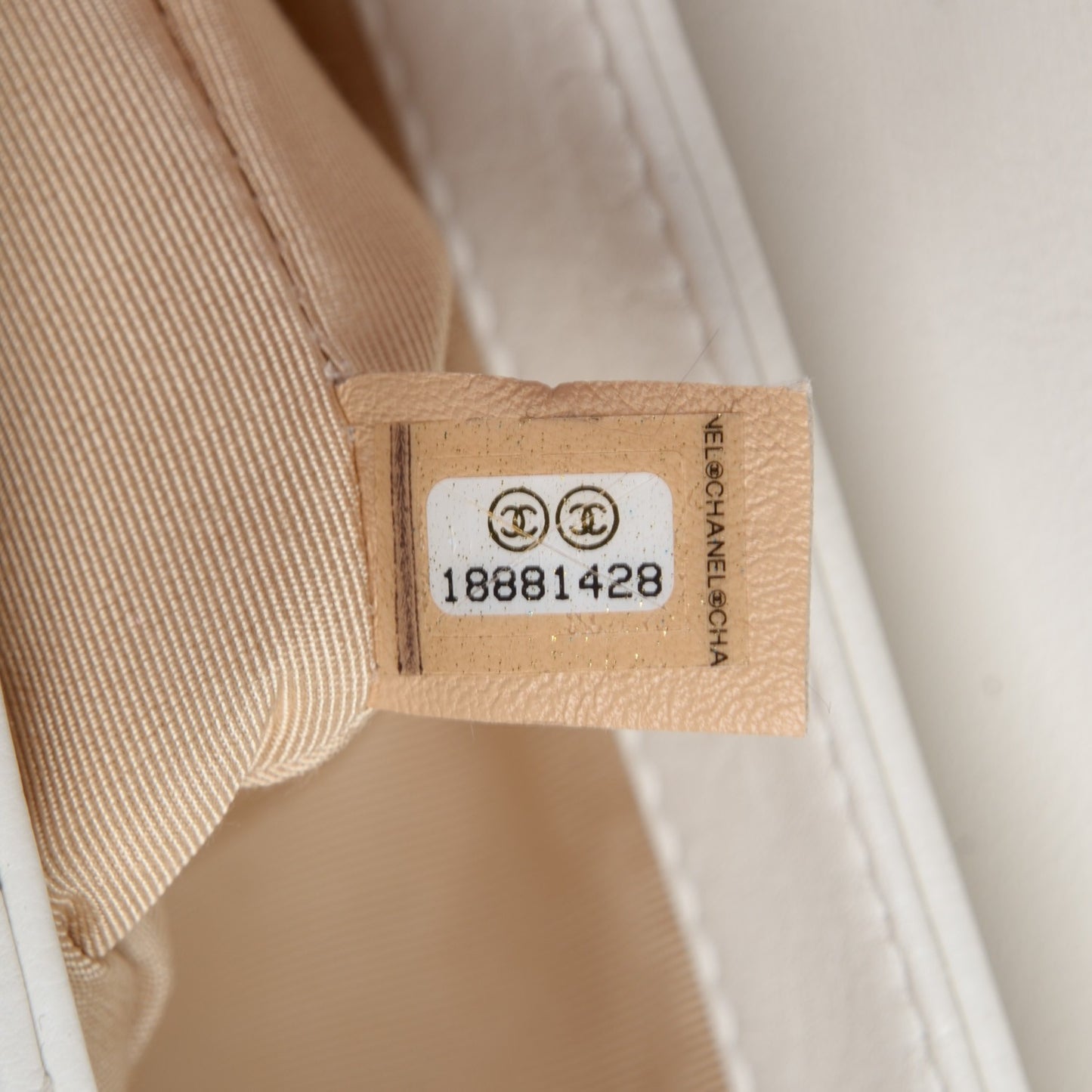 Calfskin Quilted Medium CC Crown Flap White