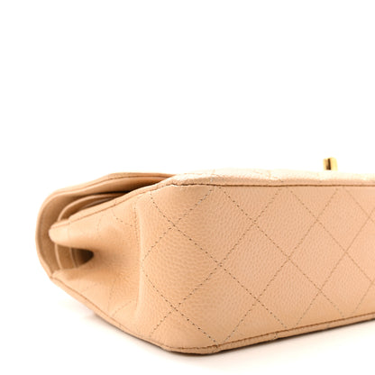 Chanel Caviar Quilted Medium Double Flap Beige 9 of 10