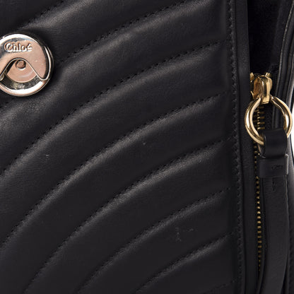 Chloe Smooth Calfskin Quilted Small Faye Day Shoulder Bag Full Blue 10 of 14