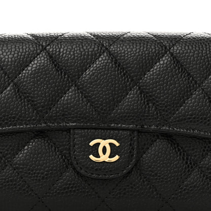 Chanel Caviar Quilted Medium Flap Wallet Black 8 of 9