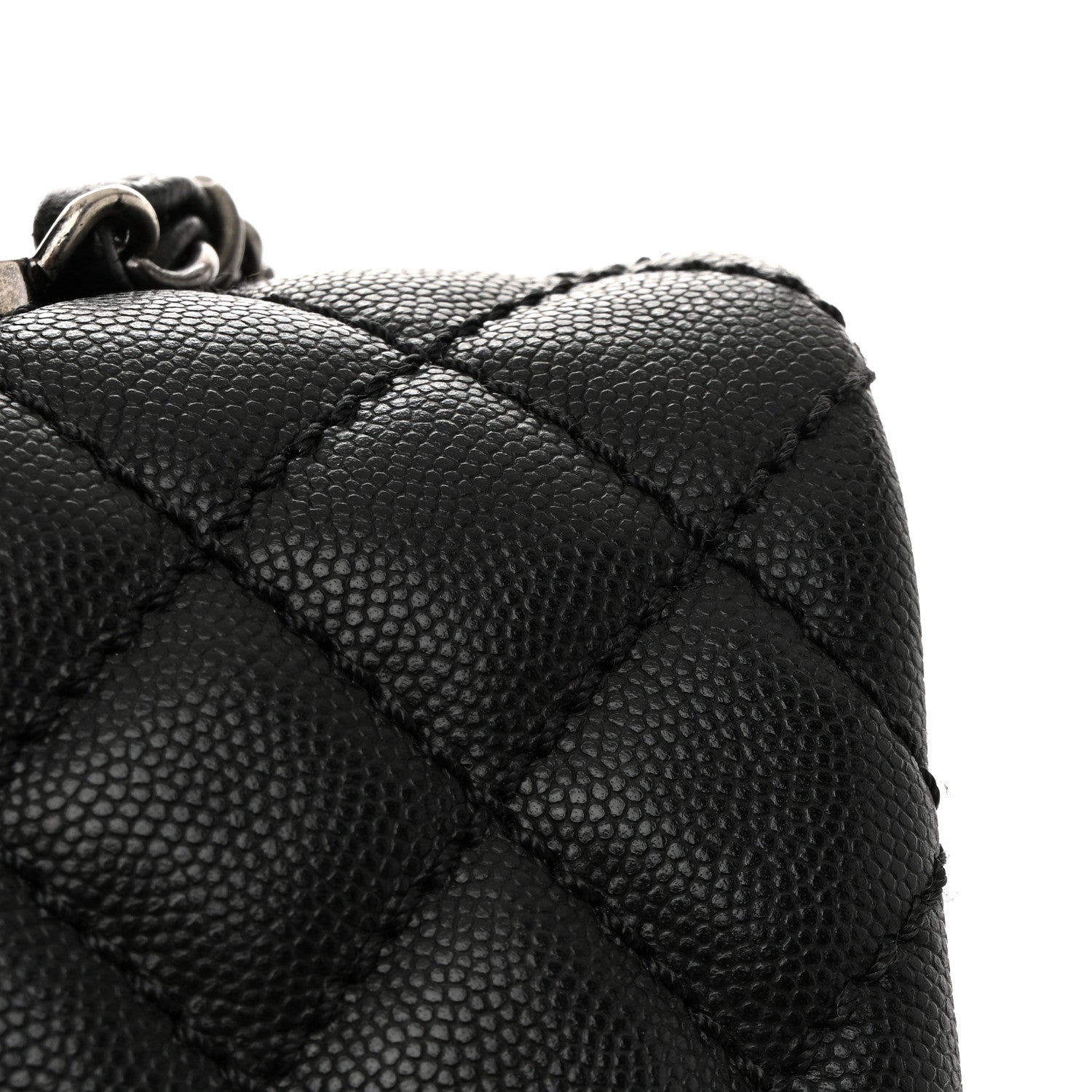 Chanel Caviar Lizard Quilted Large Coco Handle Flap Black 13 of 13