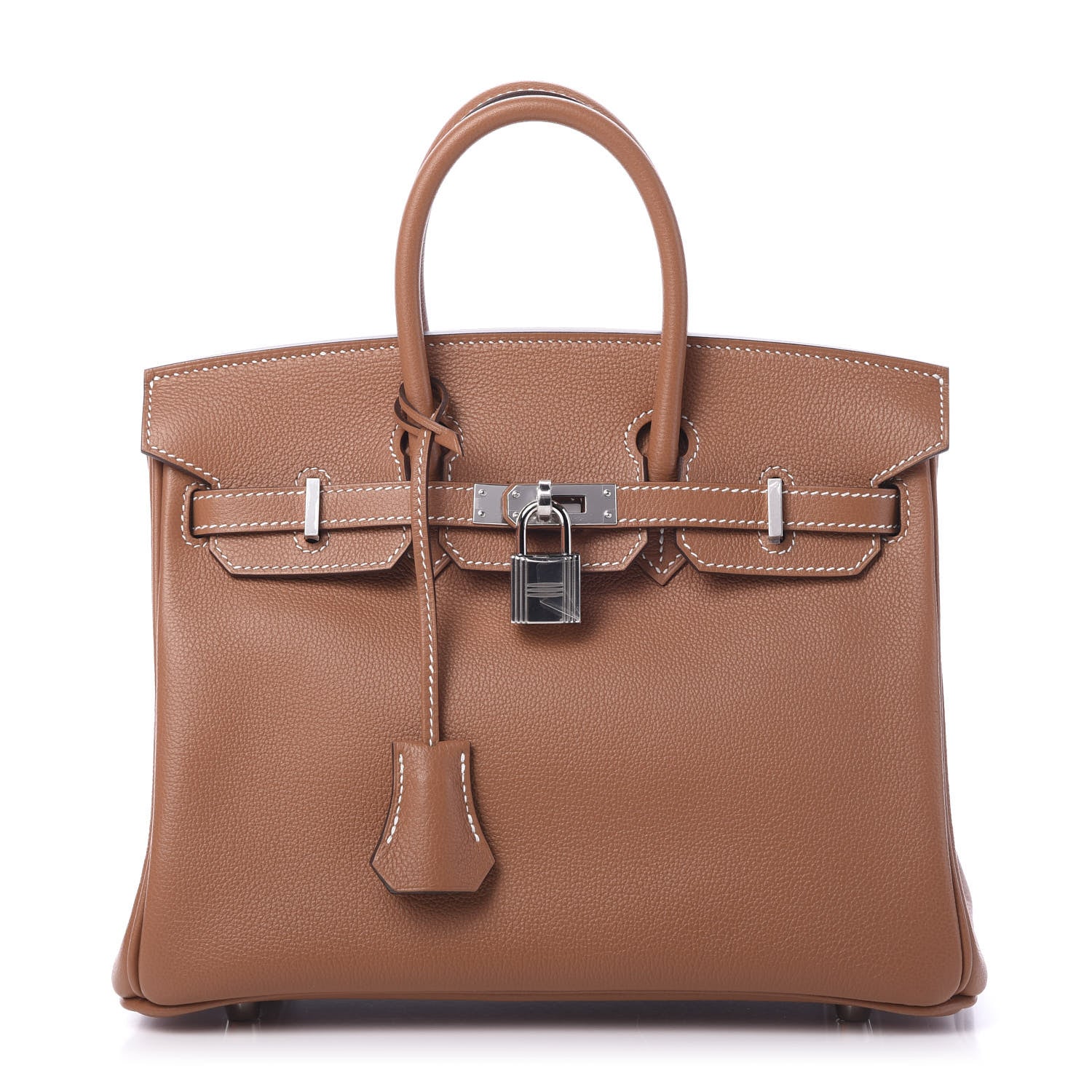 Hermes Taurillon Novillo Verso Birkin 25 Gold Gris Tourterelle 1 of 10