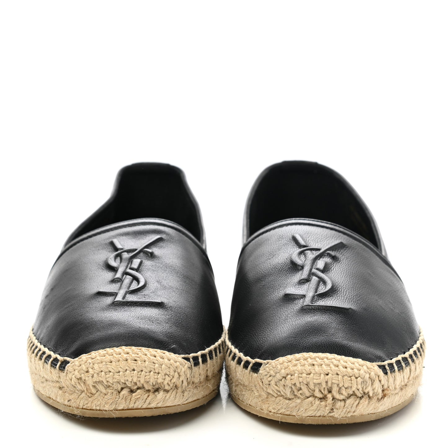 Lambskin Monogram Espadrilles 38.5 Black