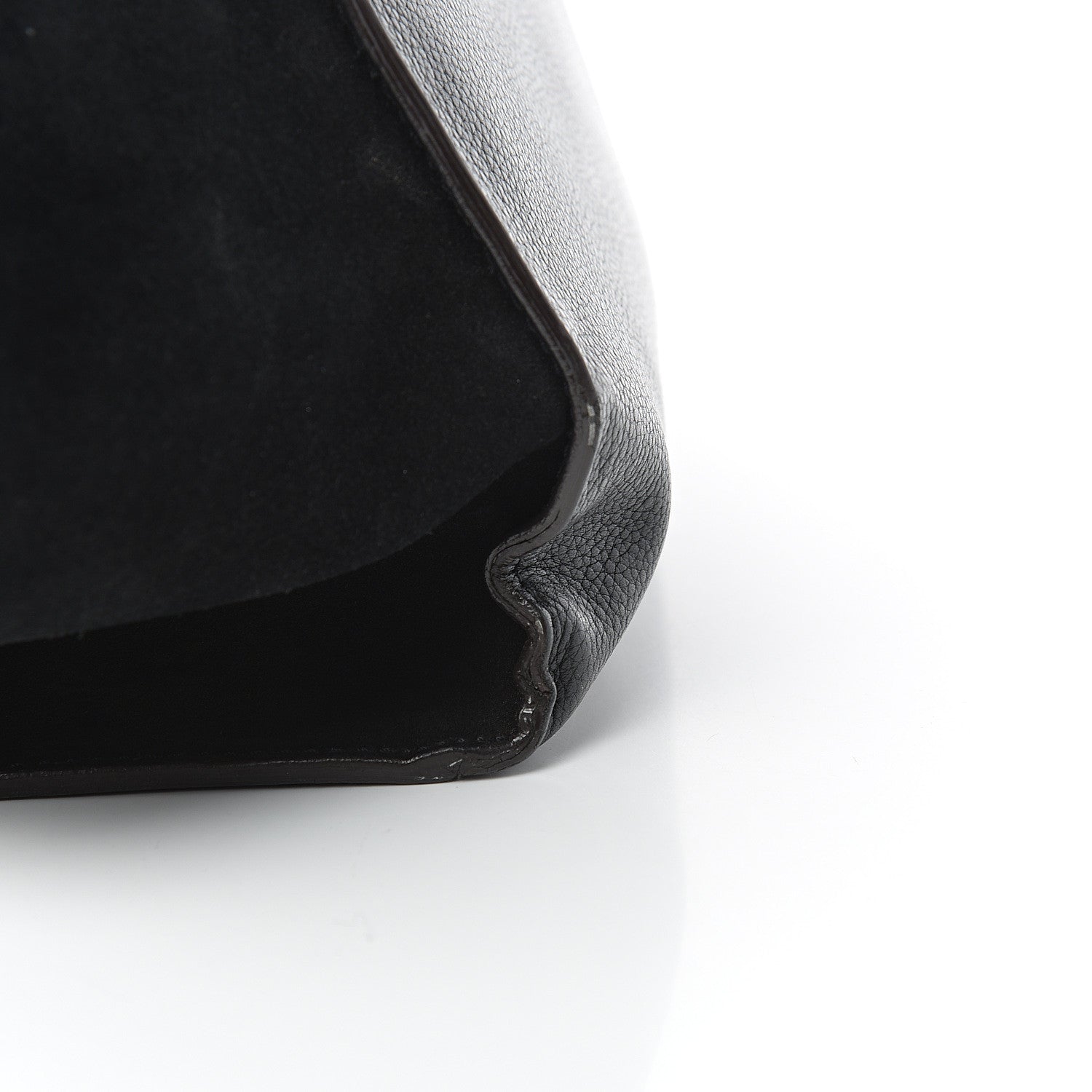 Celine Drummed Calfskin Suede Medium Trapeze Black 17 of 18