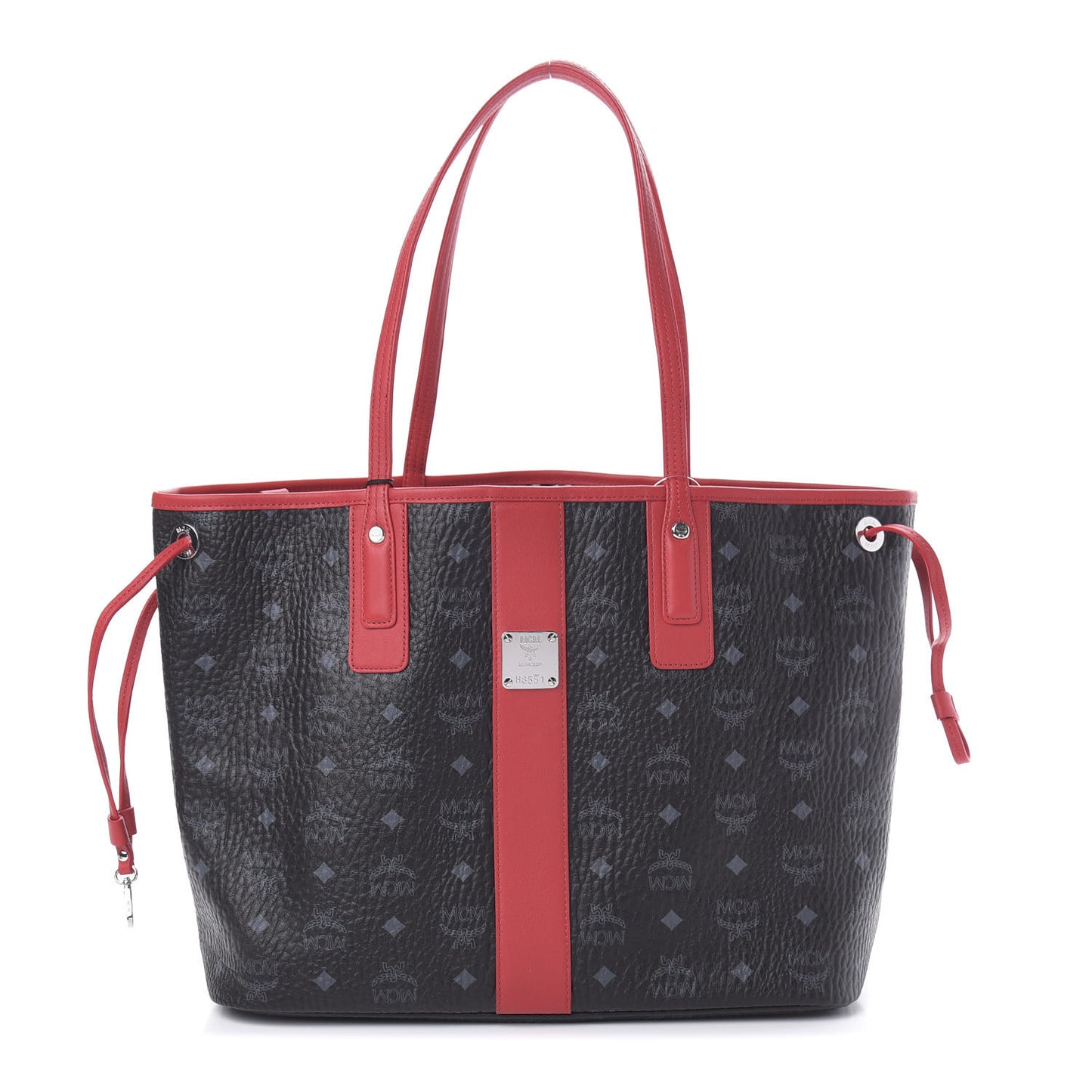 Visetos Medium Liz Reversible Shopper Tote Black Red
