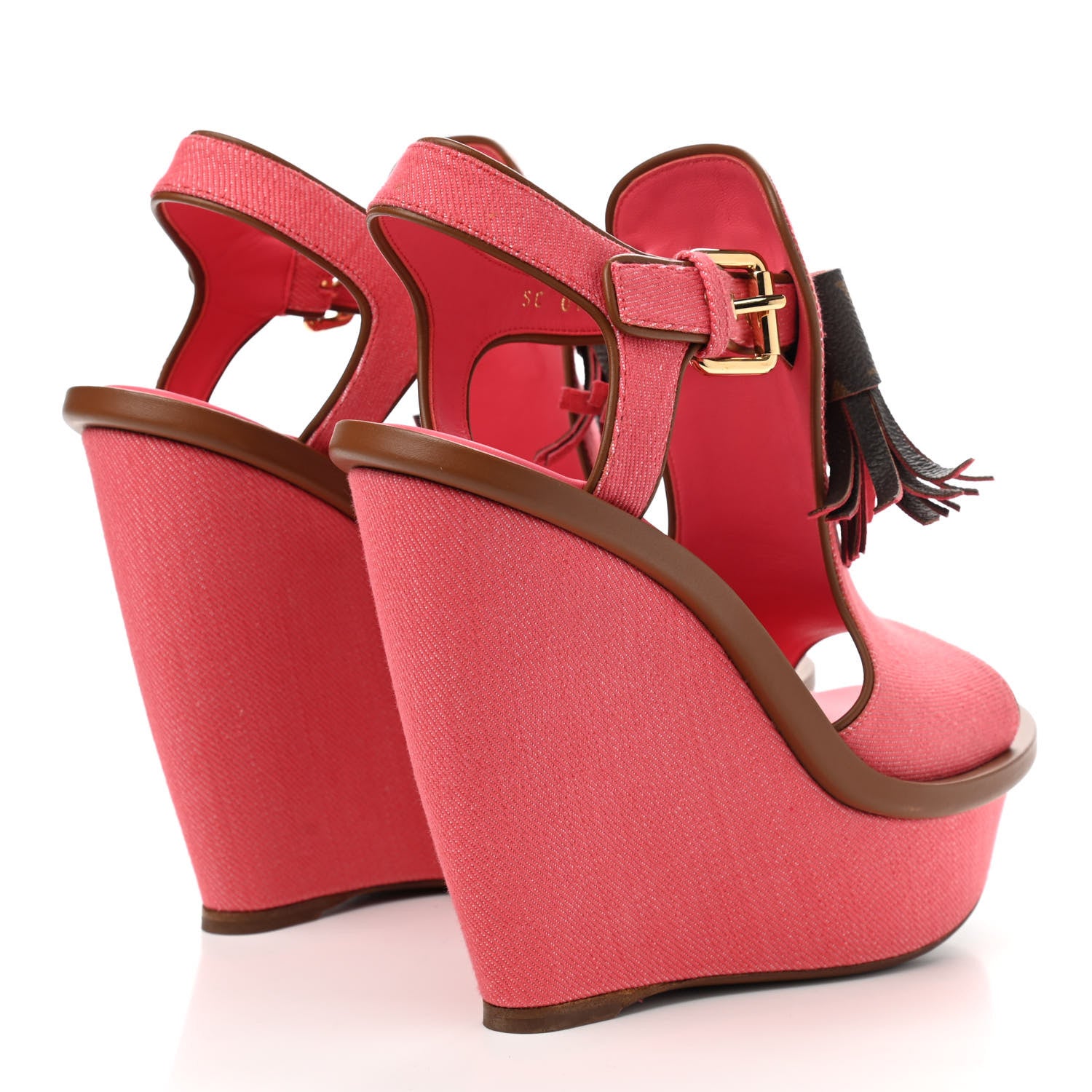 Louis Vuitton Canvas Destination Wedges 40 Grenade 4 of 8