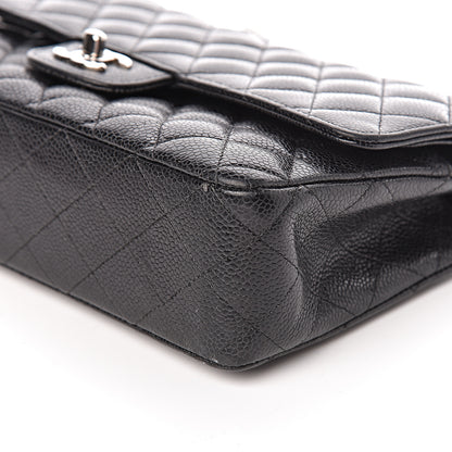 Chanel Caviar Quilted Medium Double Flap Black 12 of 15