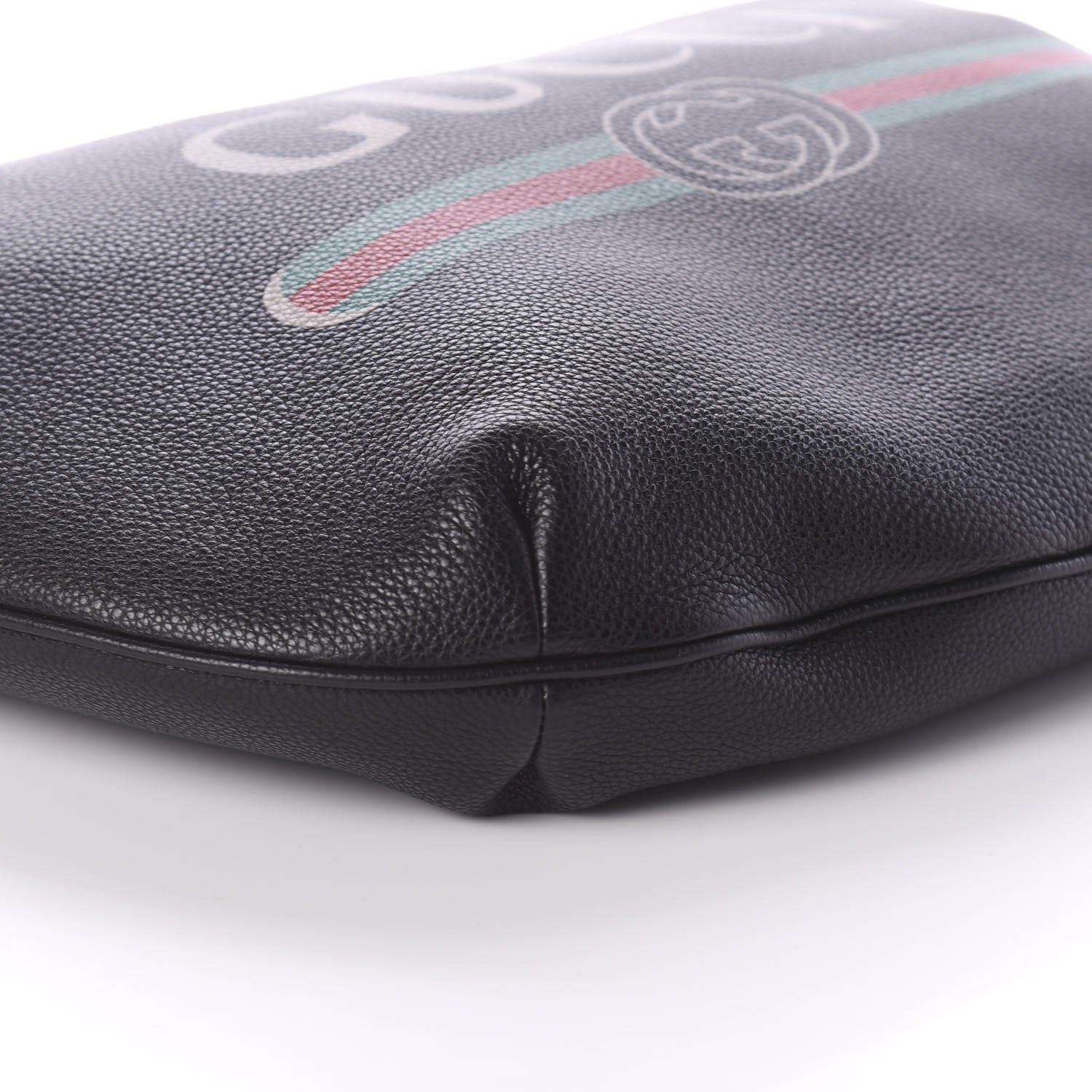 Gucci Grained Calfskin Logo Half Moon Hobo Black 8 of 9