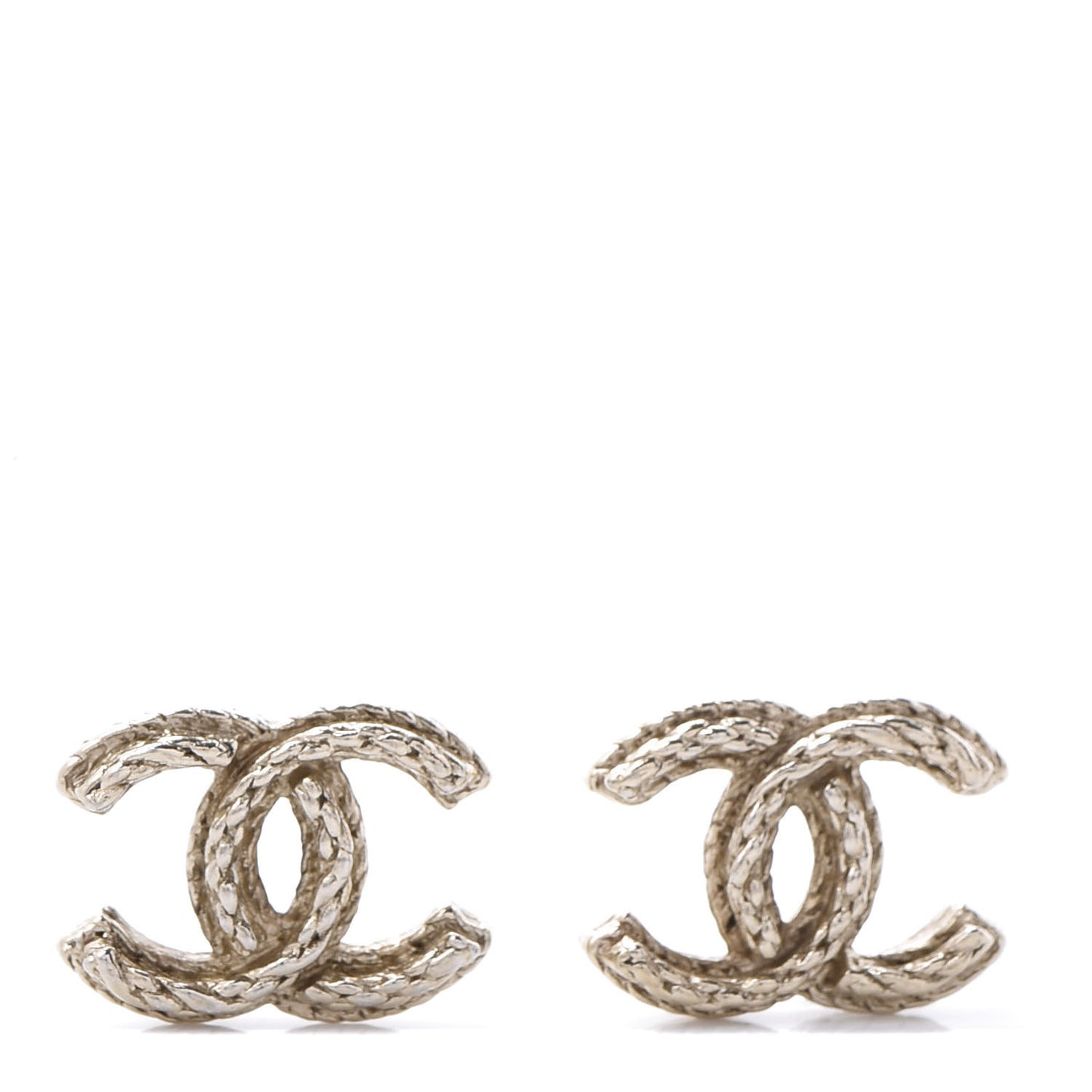 Braided CC Earrings Gold