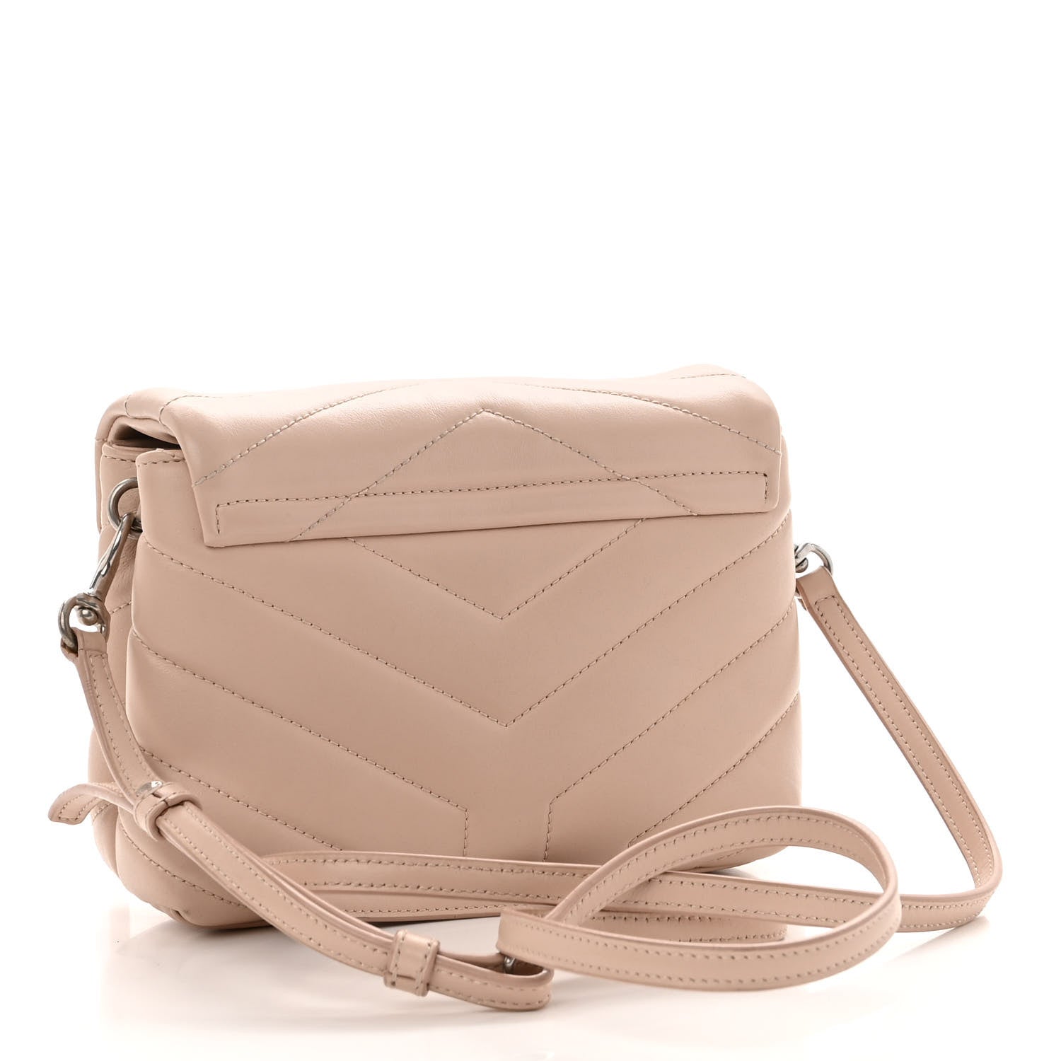 Saint Laurent Calfskin Y Quilted Monogram Toy Loulou Crossbody Bag Marble Pink 3 of 10