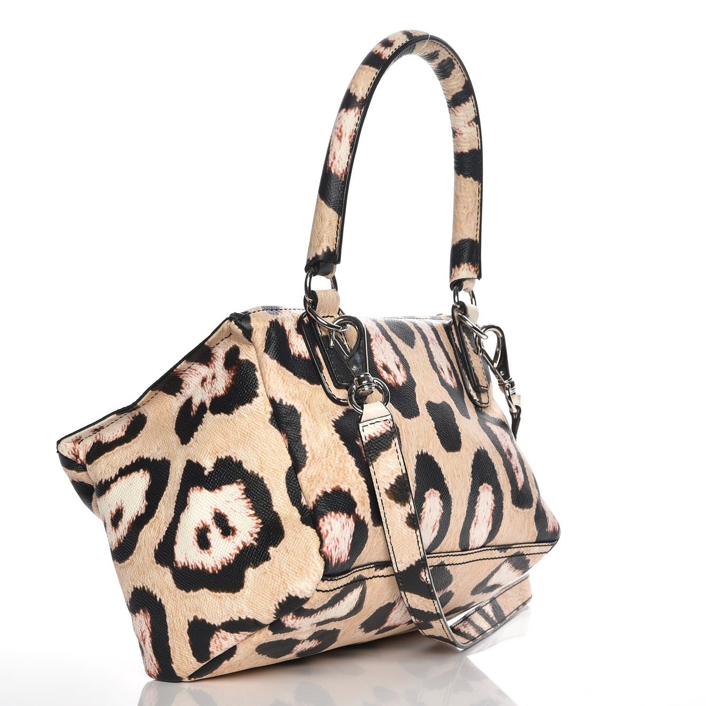 Calfskin Jaguar Print Small Pandora Multicolor