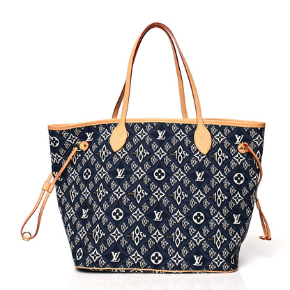 Louis Vuitton Jacquard Since 1854 Neverfull MM Blue 3 of 13