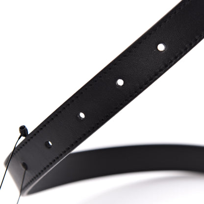Gucci Moon Calfskin Pearl Double G 20mm Belt 80 32 Black Cream 5 of 6