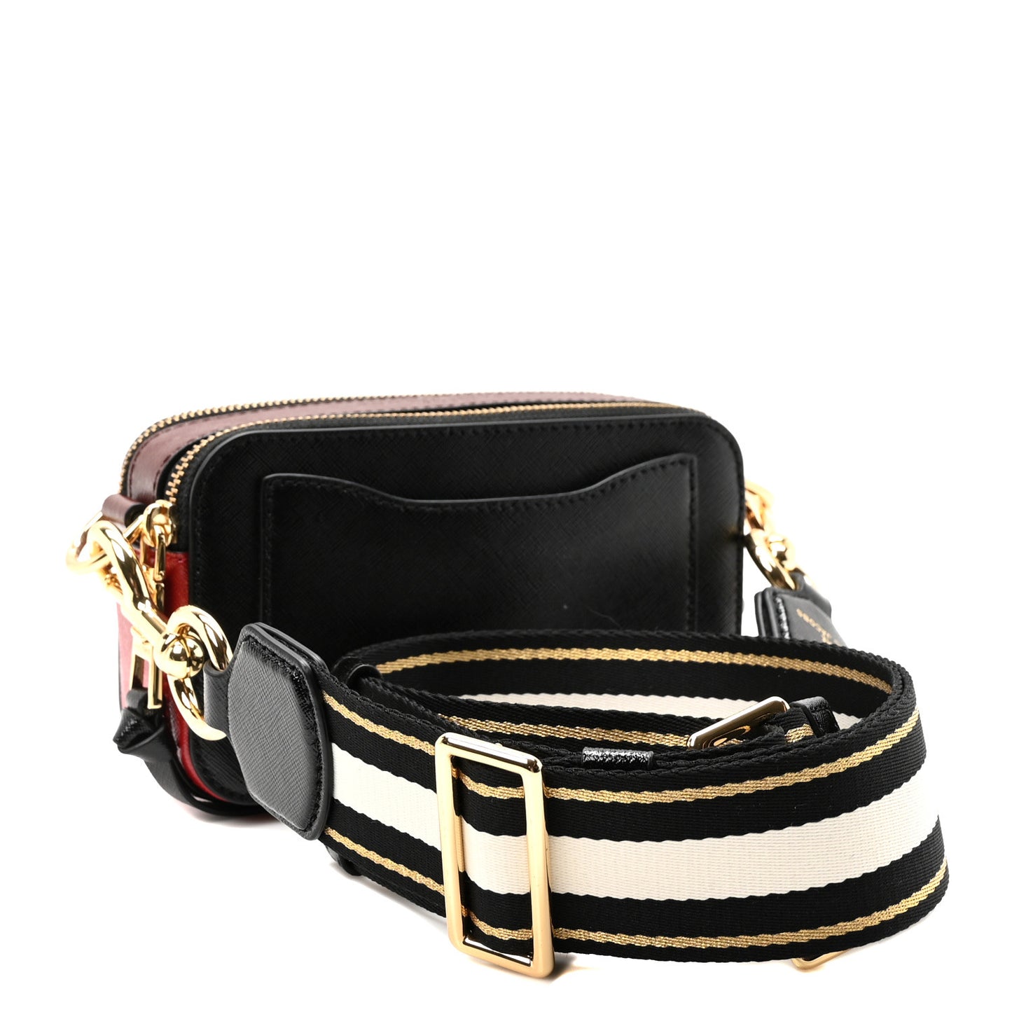 Saffiano Snapshot Camera Bag Black Multi