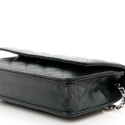 Chanel Caviar Quilted Wallet on Chain WOC Black 11 of 12