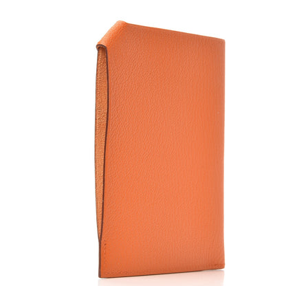 Hermes Chevre Mysore Tarmac PM Passport Holder Orange 3 of 8