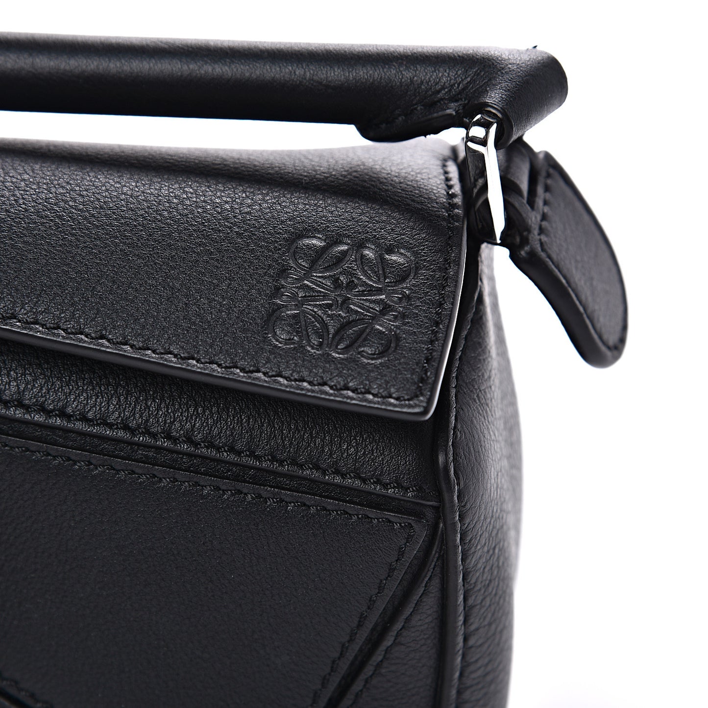 Calfskin Mini Puzzle Bag Black
