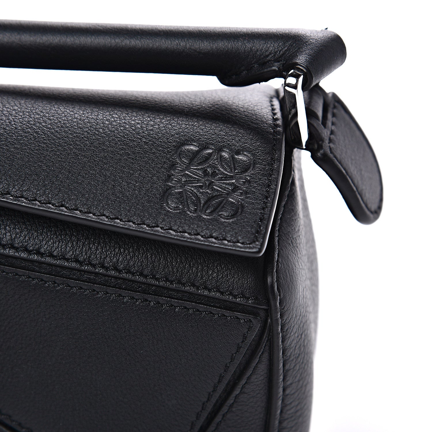 Loewe Calfskin Mini Puzzle Bag Black 7 of 10