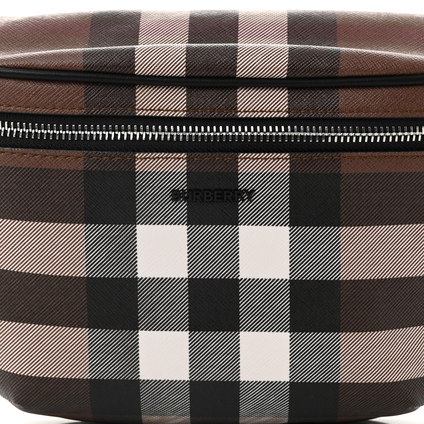 E-canvas Check Cason Bum Bag Dark Birch Brown
