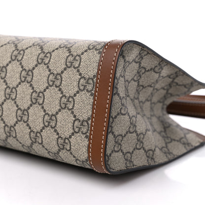 Gucci GG Supreme Monogram Calfskin Small Padlock Tote Beige Ebony Tuscany 9 of 9