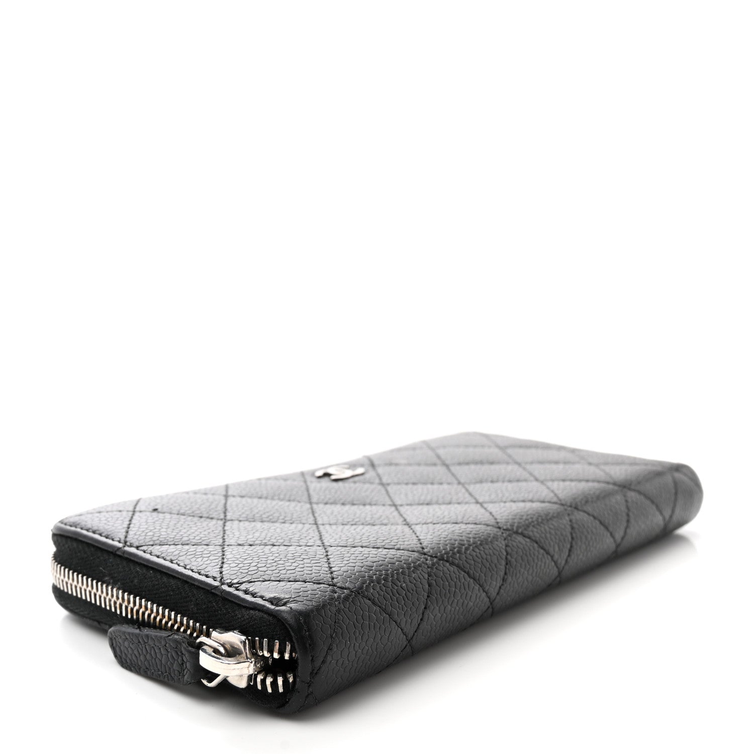 Chanel Caviar Quilted Large Gusset Zip Around Wallet Black 4 of 9