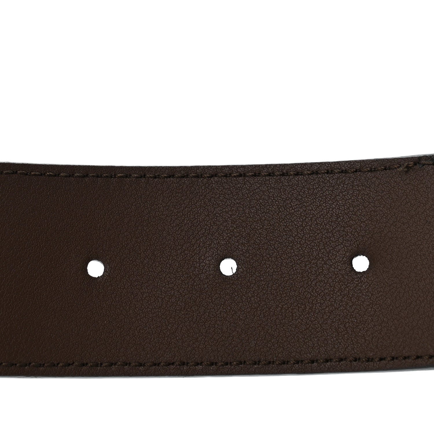 Gucci Monogram Jumbo GG Textured Dollar Calfskin Double G 40mm Belt 100 40 Camel Ebony 4 of 7