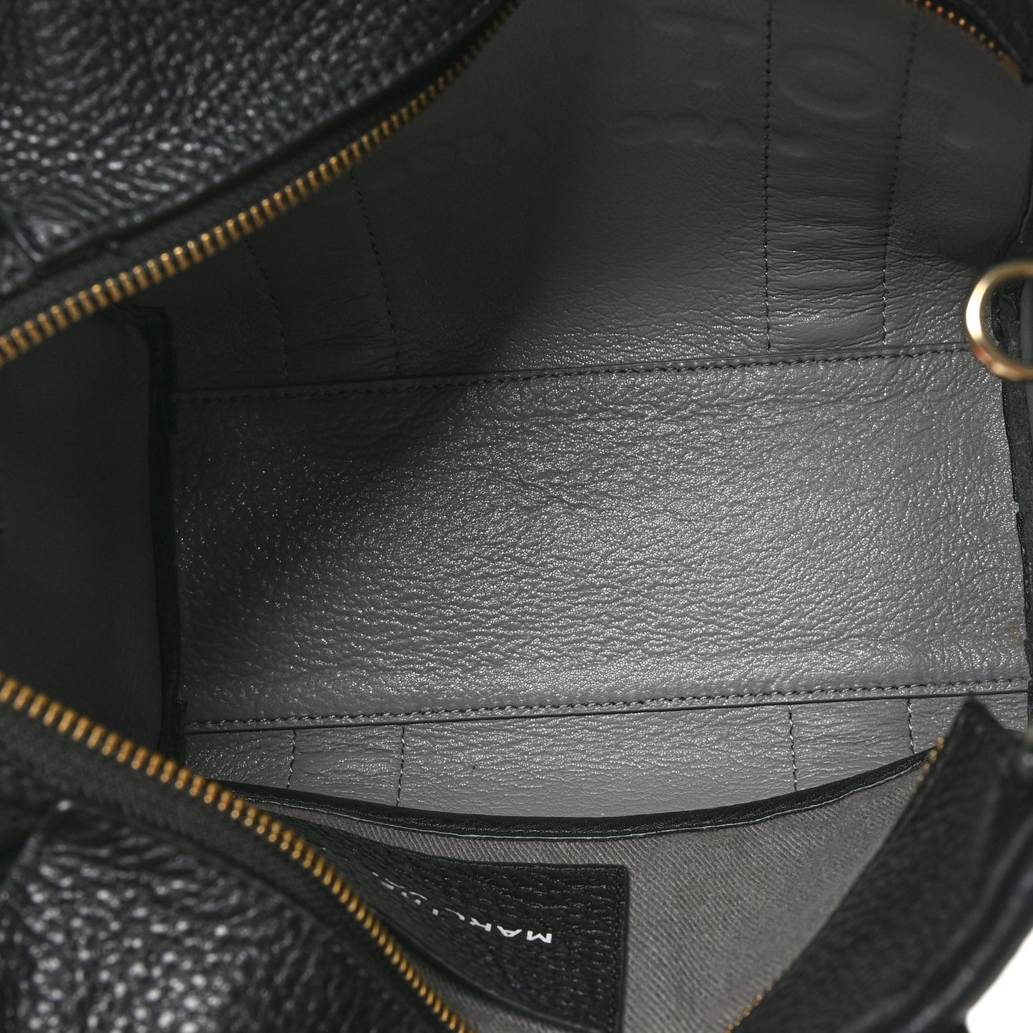 Grained Calfskin Small The Tote Bag Black
