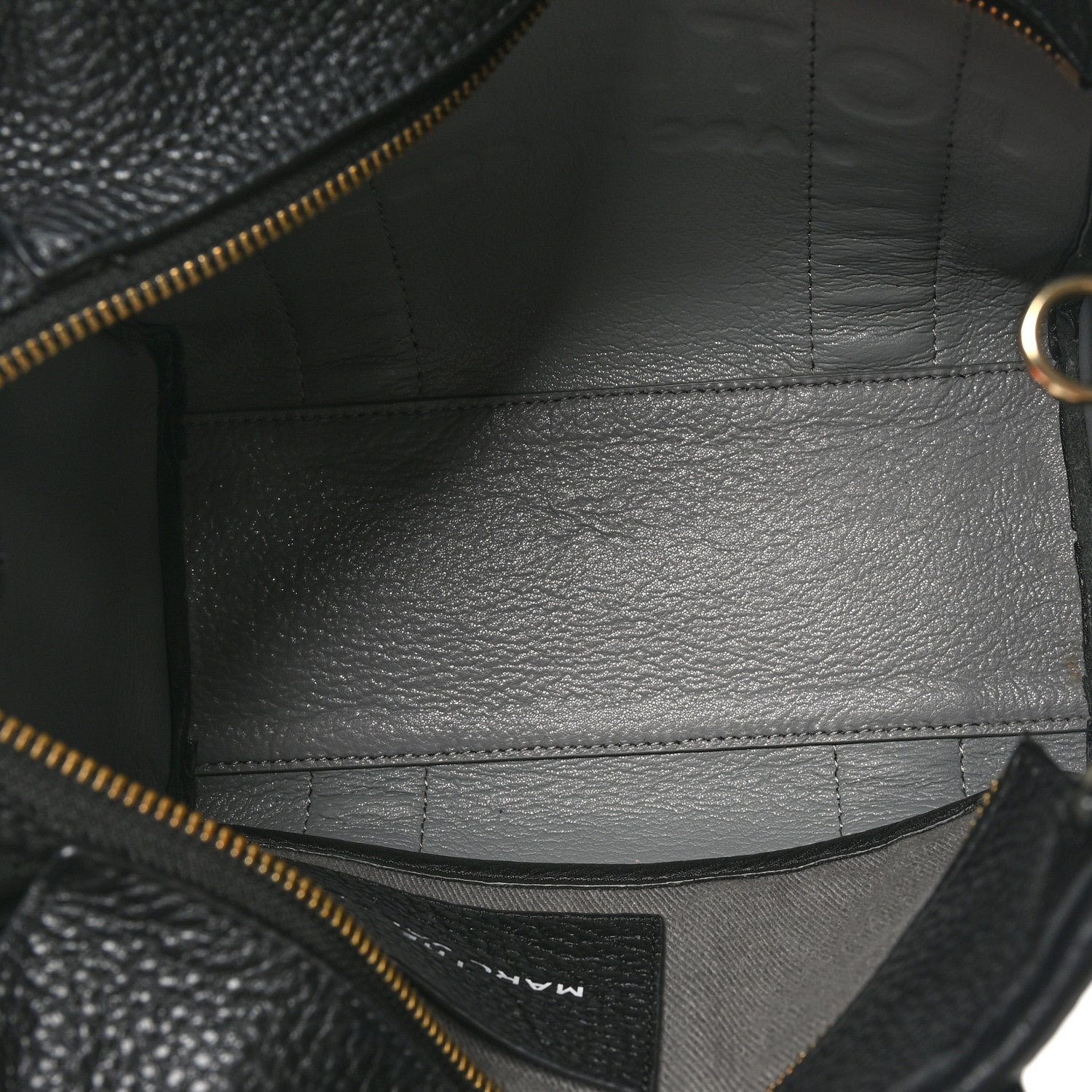Marc Jacobs Grained Calfskin Small The Tote Bag Black 5 of 9