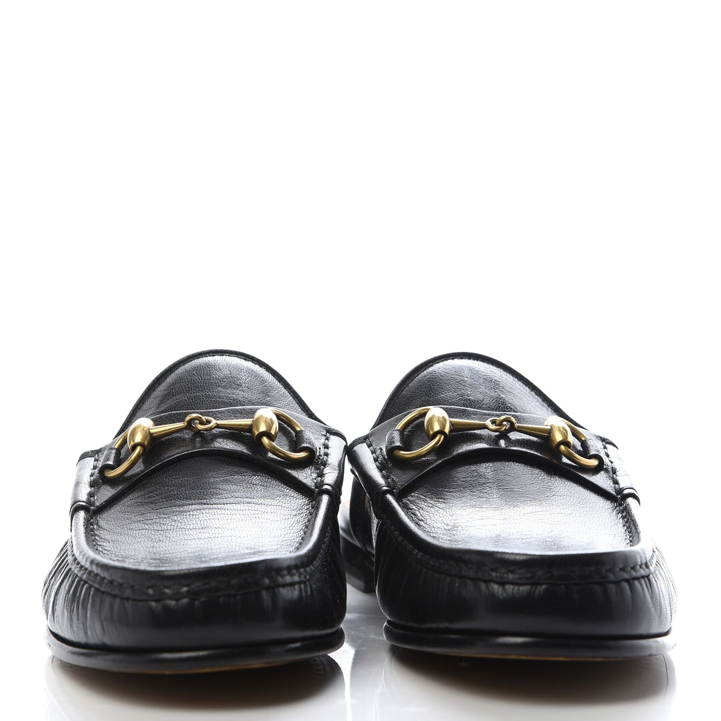 Goatskin Mens Horsebit Slippers 7 Black