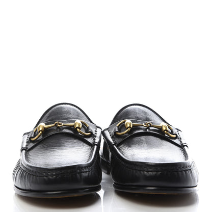 Gucci Goatskin Mens Horsebit Slippers 7 Black 3 of 9