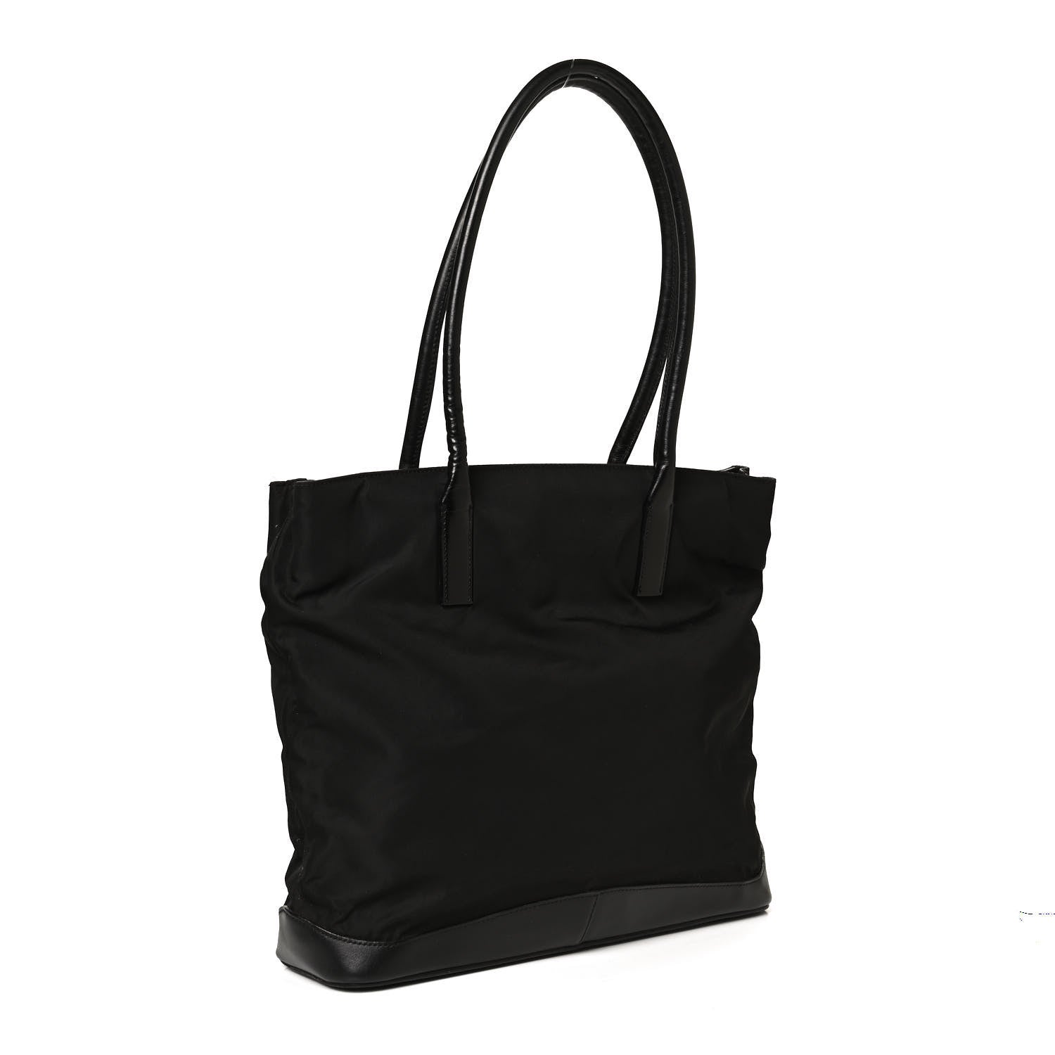 Prada Tessuto Nylon Soft Calf Tote Black 2 of 12