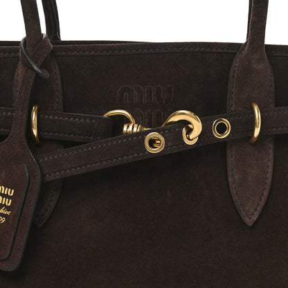 Miu Miu Camoscio Large Aventure Bag Moro 7 of 9