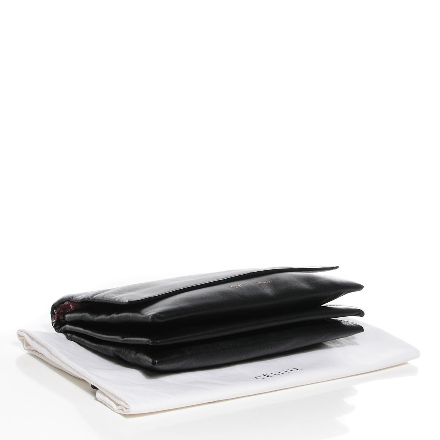 Lambskin Roll Clutch Black