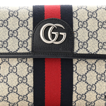 Gucci GG Supreme Monogram Web Small Ophidia Belt Bag 90 36 Beige Navy 8 of 12