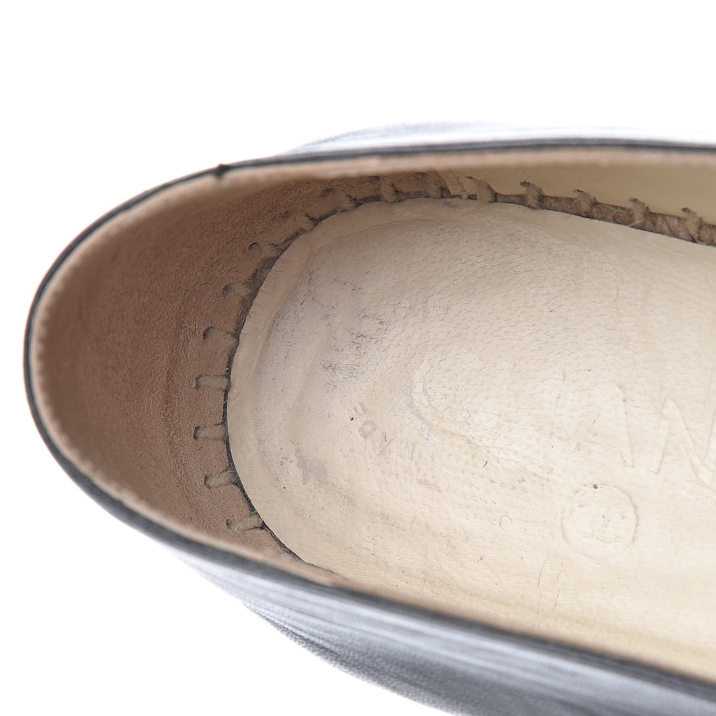 Lambskin CC Espadrilles 38 Black