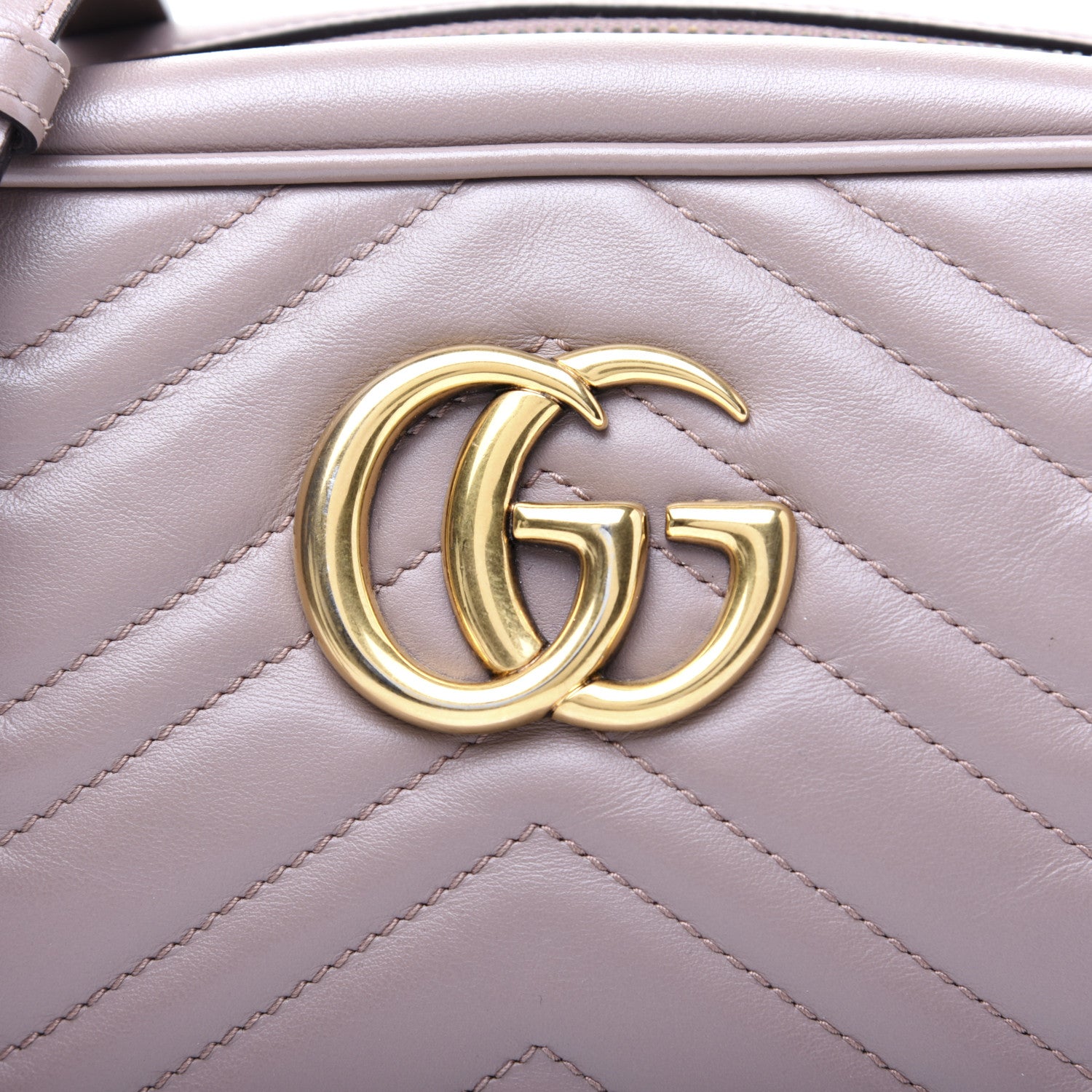 Gucci Calfskin Matelasse Small GG Marmont Chain Shoulder Bag Porcelain Rose 13 of 13