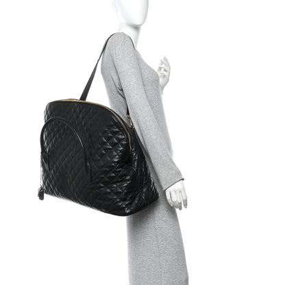 Saint Laurent Calfskin Quilted ES Giant Travel Bag Black 2 of 9