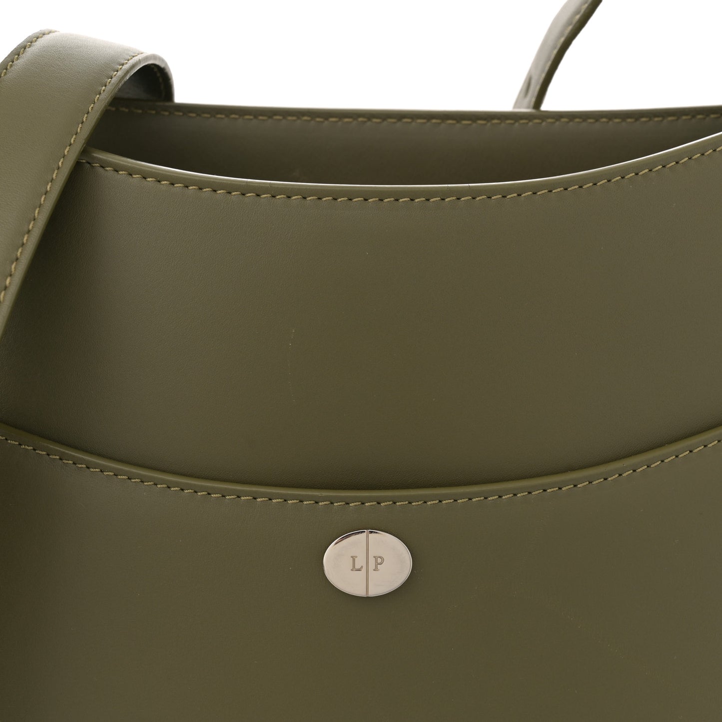 Grained Calfskin Fleur Crossbody Green