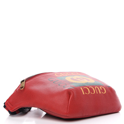 Gucci Grained Calfskin Logo Belt Bag Hibiscus Red 3 of 9