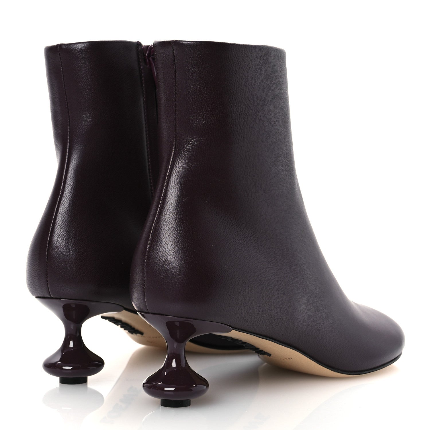 Loewe Calfskin Toy Ankle Boots 35 Burgundy 5 of 11