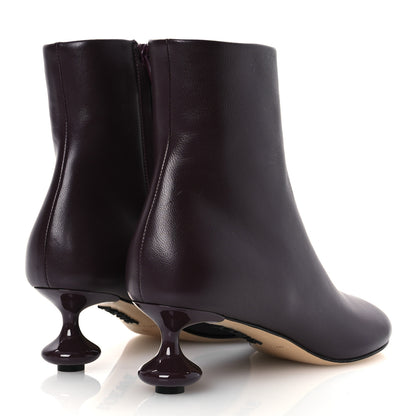 Loewe Calfskin Toy Ankle Boots 35 Burgundy 5 of 11